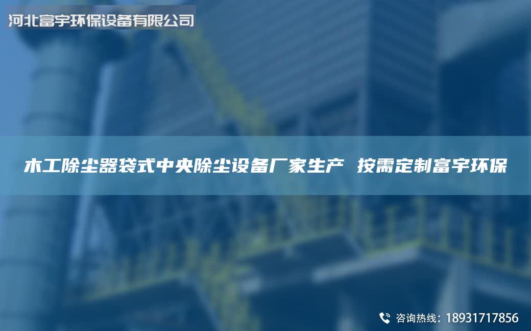 木工除尘器袋式中央除尘设备厂家生产 按需定制富宇环保