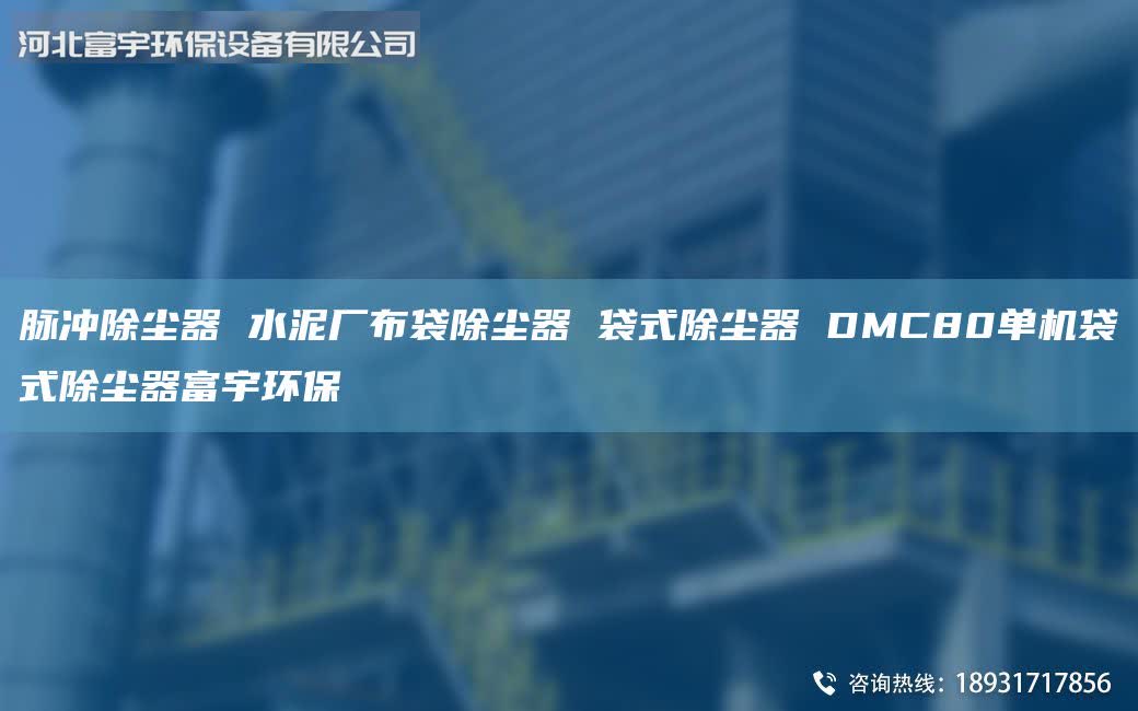 脉冲除尘器 水泥厂布袋除尘器 袋式除尘器 DMC80单机袋式除尘器富宇环保