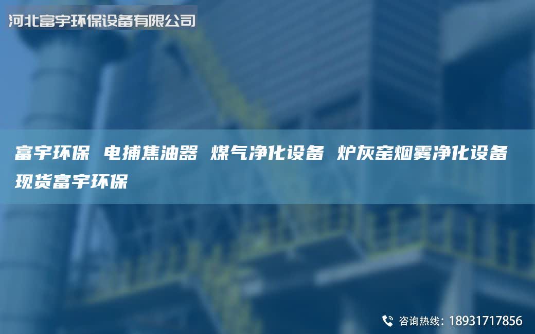 富宇环保 电捕焦油器 煤气净化设备 炉灰窑烟雾净化设备 现货富宇环保
