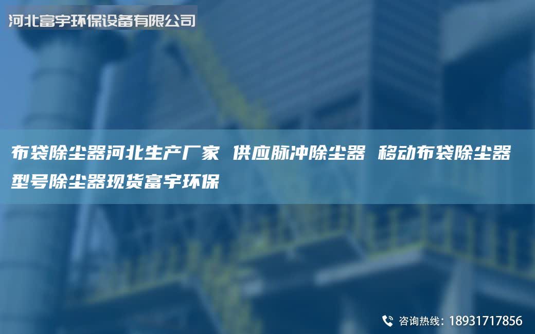 布袋除尘器河北生产厂家 供应脉冲除尘器 移动布袋除尘器 型号除尘器现货富宇环保