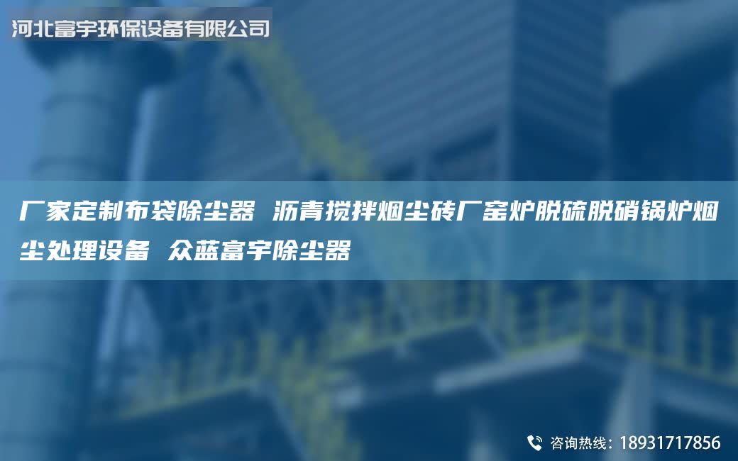 厂家定制布袋除尘器 沥青搅拌烟尘砖厂窑炉脱硫脱硝锅炉烟尘处理设备 众蓝富宇除尘器