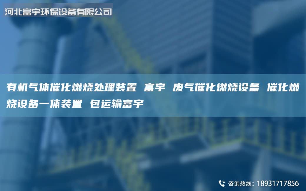 有机气体催化燃烧处理装置 富宇 废气催化燃烧设备 催化燃烧设备一体装置 包运输富宇