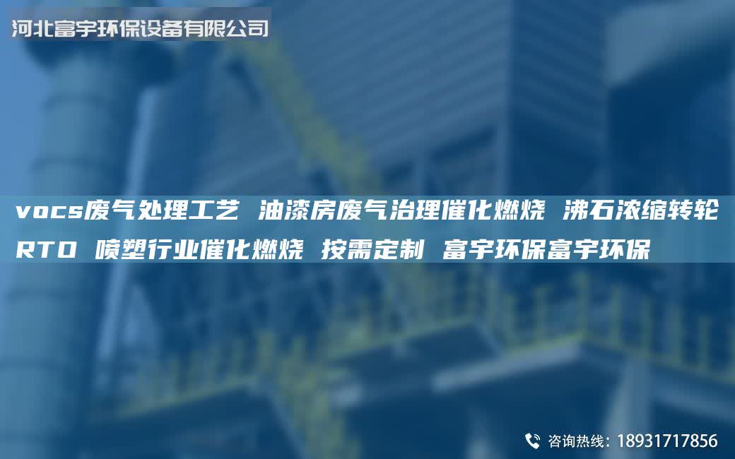 vocs废气处理工艺 油漆房废气治理催化燃烧 沸石浓缩转轮RTO 喷塑行业催化燃烧 按需定制 富宇环保富宇环保