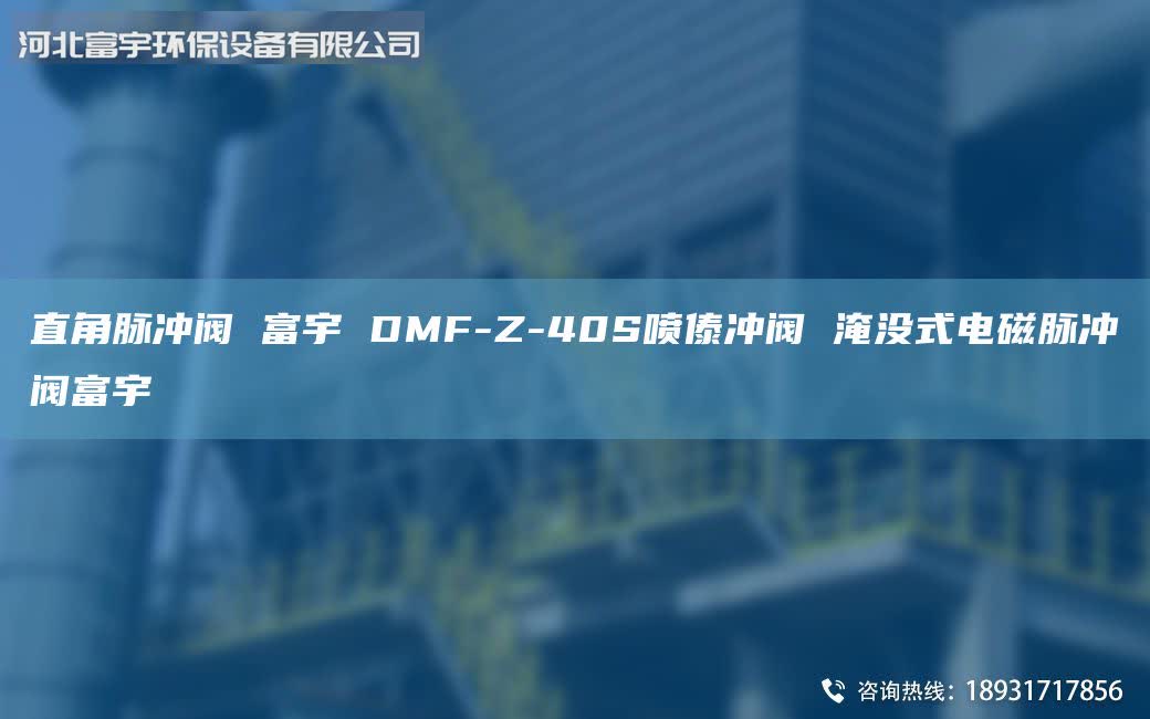 直角脉冲阀 富宇 DMF-Z-40S喷傣冲阀 淹没式电磁脉冲阀富宇
