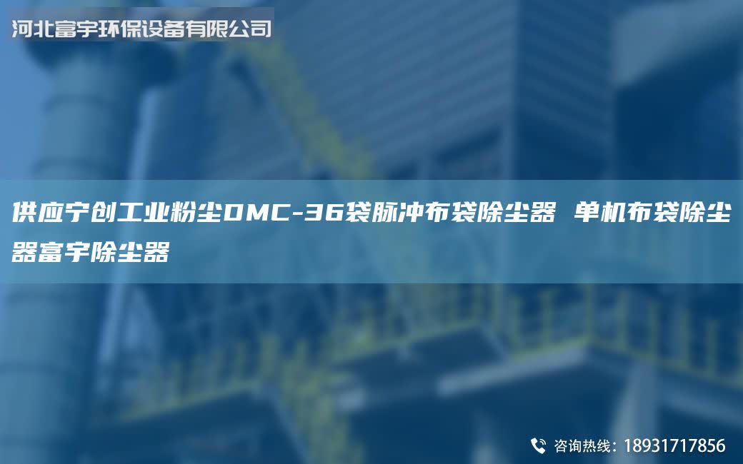 供应宁创工业粉尘DMC-36袋脉冲布袋除尘器 单机布袋除尘器富宇除尘器