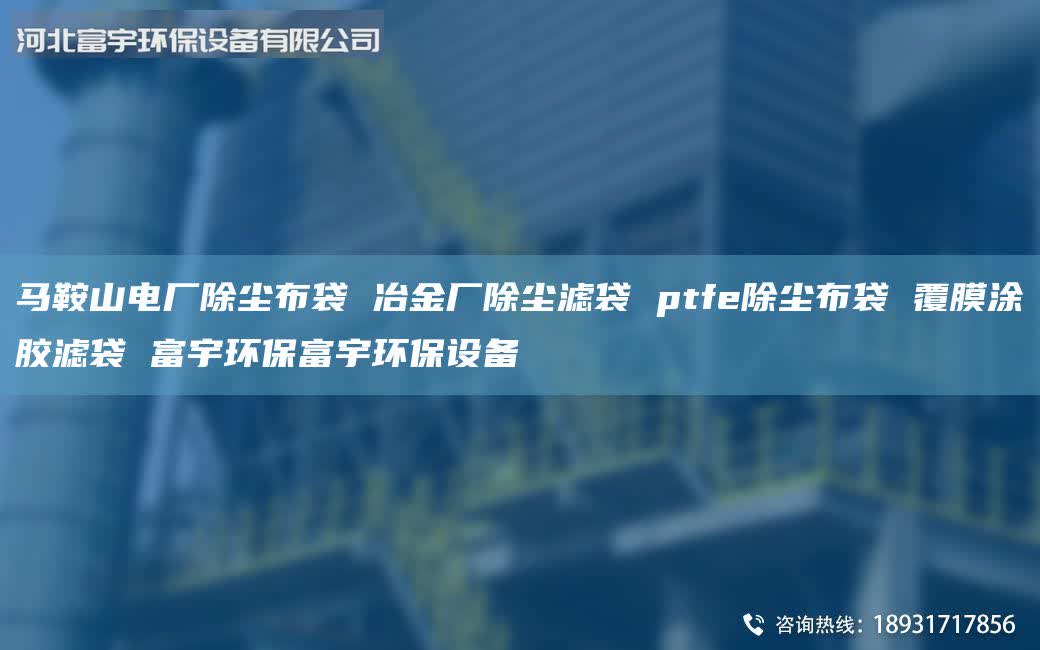 马鞍山电厂除尘布袋 冶金厂除尘滤袋 ptfe除尘布袋 覆膜涂胶滤袋 富宇环保富宇环保设备