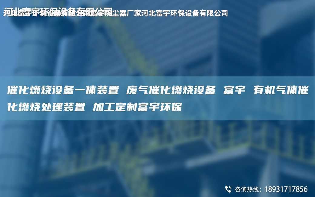 催化燃烧设备一体装置 废气催化燃烧设备 富宇 有机气体催化燃烧处理装置 加工定制富宇环保