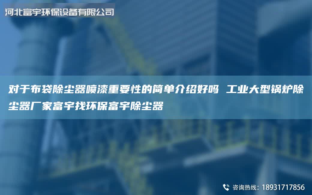 对于布袋除尘器喷漆重要性的简单介绍好吗 工业大型锅炉除尘器厂家富宇找环保富宇除尘器