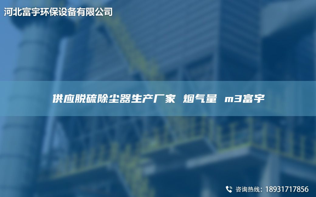 供应脱硫除尘器生产厂家 烟气量 m3富宇