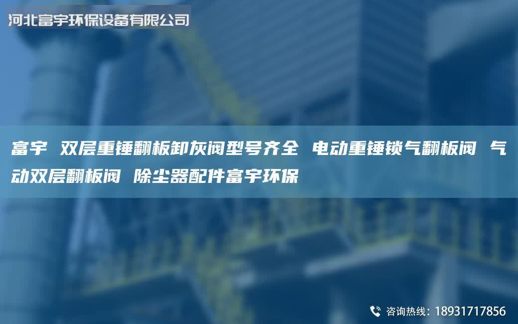 富宇 双层重锤翻板卸灰阀型号齐全 电动重锤锁气翻板阀 气动双层翻板阀 除尘器配件富宇环保