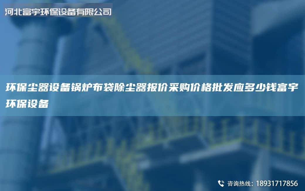 环保尘器设备锅炉布袋除尘器报价采购价格批发应多少钱富宇环保设备