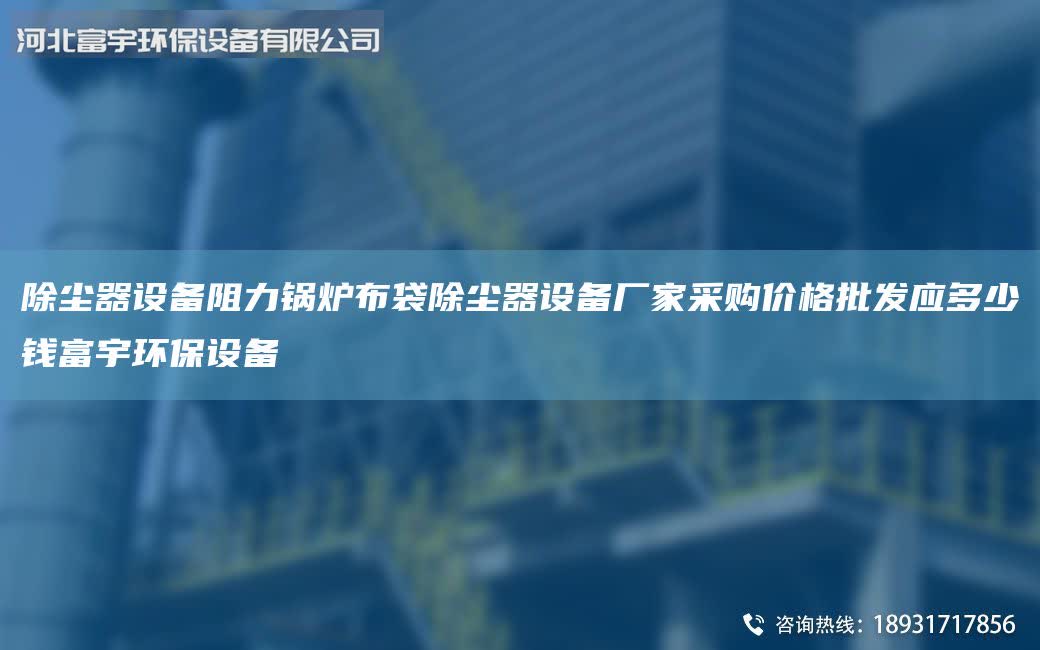 除尘器设备阻力锅炉布袋除尘器设备厂家采购价格批发应多少钱富宇环保设备