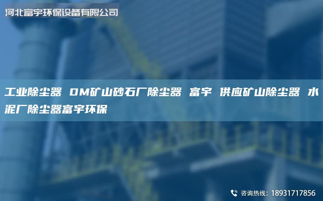 工业除尘器 DM矿山砂石厂除尘器 富宇 供应矿山除尘器 水泥厂除尘器富宇环保