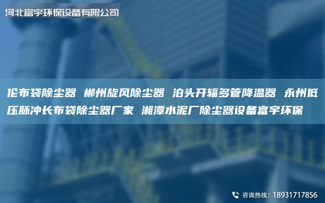 伦布袋除尘器 郴州旋风除尘器 泊头开辐多管降温器 永州低压脉冲长布袋除尘器厂家 湘潭水泥厂除尘器设备富宇环保