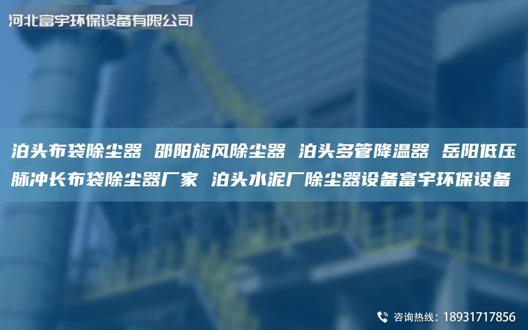 泊头布袋除尘器 邵阳旋风除尘器 泊头多管降温器 岳阳低压脉冲长布袋除尘器厂家 泊头水泥厂除尘器设备富宇环保设备