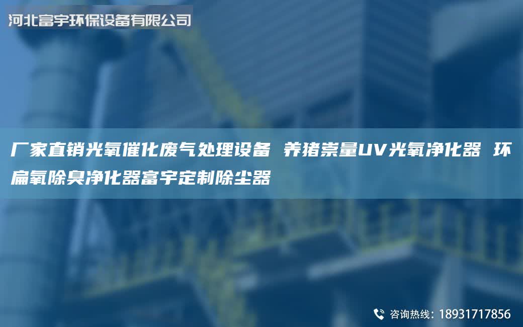 厂家直销光氧催化废气处理设备 养猪崇量UV光氧净化器 环扁氧除臭净化器富宇定制除尘器