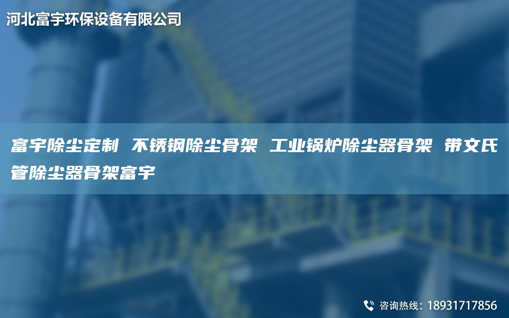 富宇除尘定制 不锈钢除尘骨架 工业锅炉除尘器骨架 带文氏管除尘器骨架富宇
