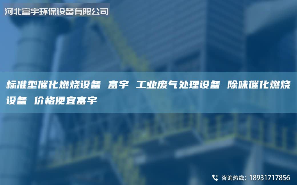 标准型催化燃烧设备 富宇 工业废气处理设备 除味催化燃烧设备 价格便宜富宇