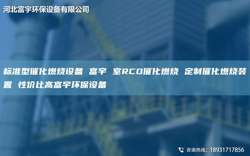 标准型催化燃烧设备 富宇 室RCO催化燃烧 定制催化燃烧装置 性价比高富宇环保设备