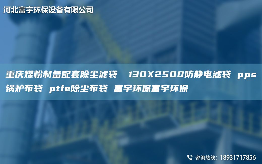 重庆煤粉制备配TA-O除尘滤袋 φ130X2500防静电滤袋 pps锅炉布袋 ptfe除尘布袋 富宇环保富宇环保