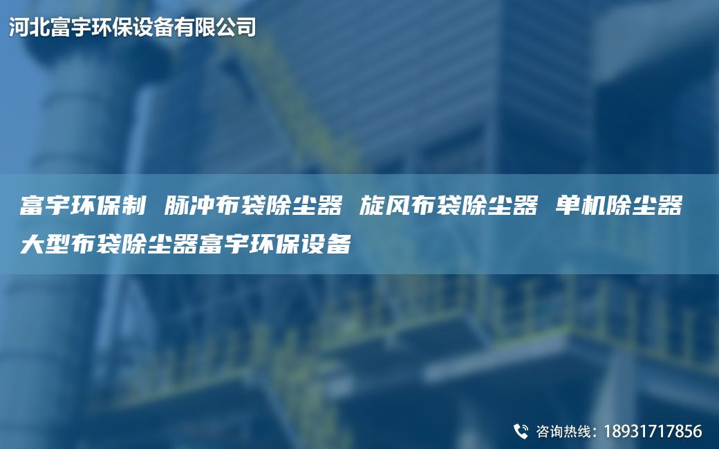 富宇环保制 脉冲布袋除尘器 旋风布袋除尘器 单机除尘器 大型布袋除尘器富宇环保设备